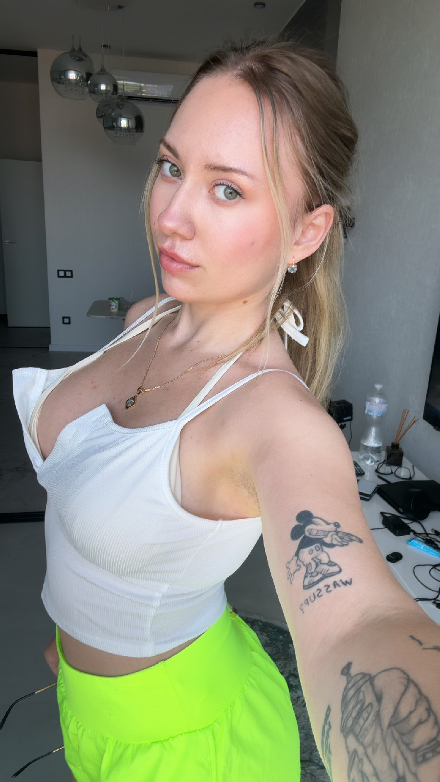 KateV in her underwear in Paris