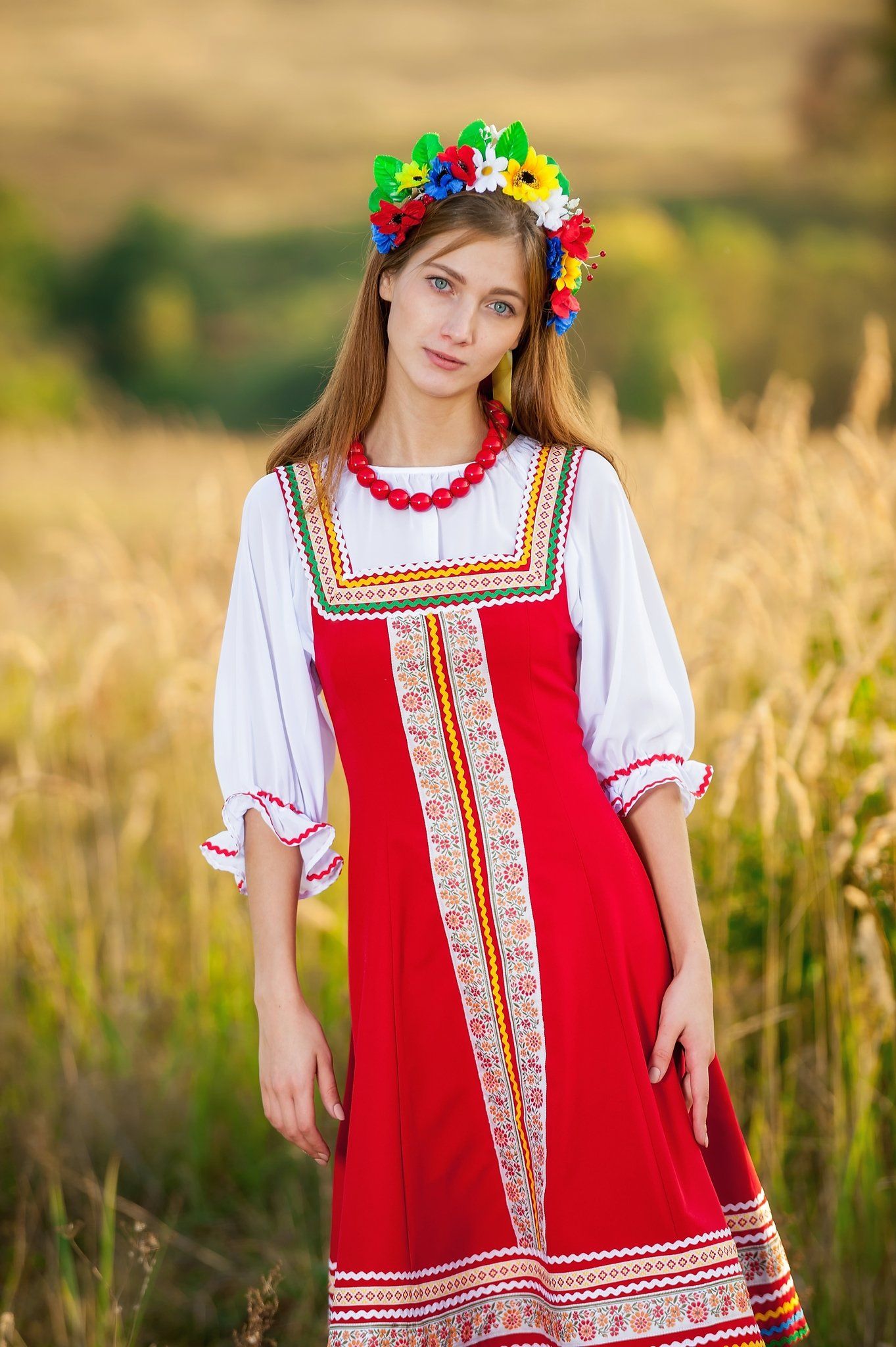 Women in Slavic costumes in Paris — step in, relax, and chat live